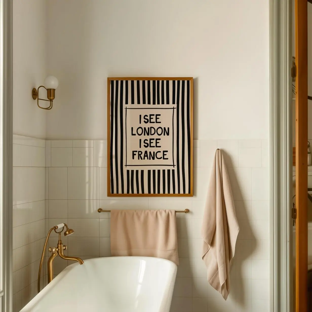 I See London France Print: Funny Bathroom Poster, Trendy Home Decor (UNFRAMED), Looks Good, Feels Better, Full Color Range, Find Your Perfect Shade