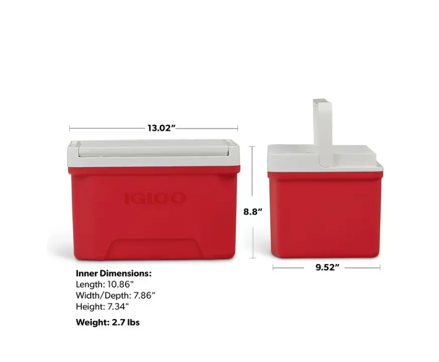 9-Qt Laguna Red Small Cooler - 13-Can Capacity for Sports & Camping Camp Kitchen Use 9-Qt Laguna Red Small Cooler - 13-Can Capacity for Sports & Camping Camp Kitchen Use