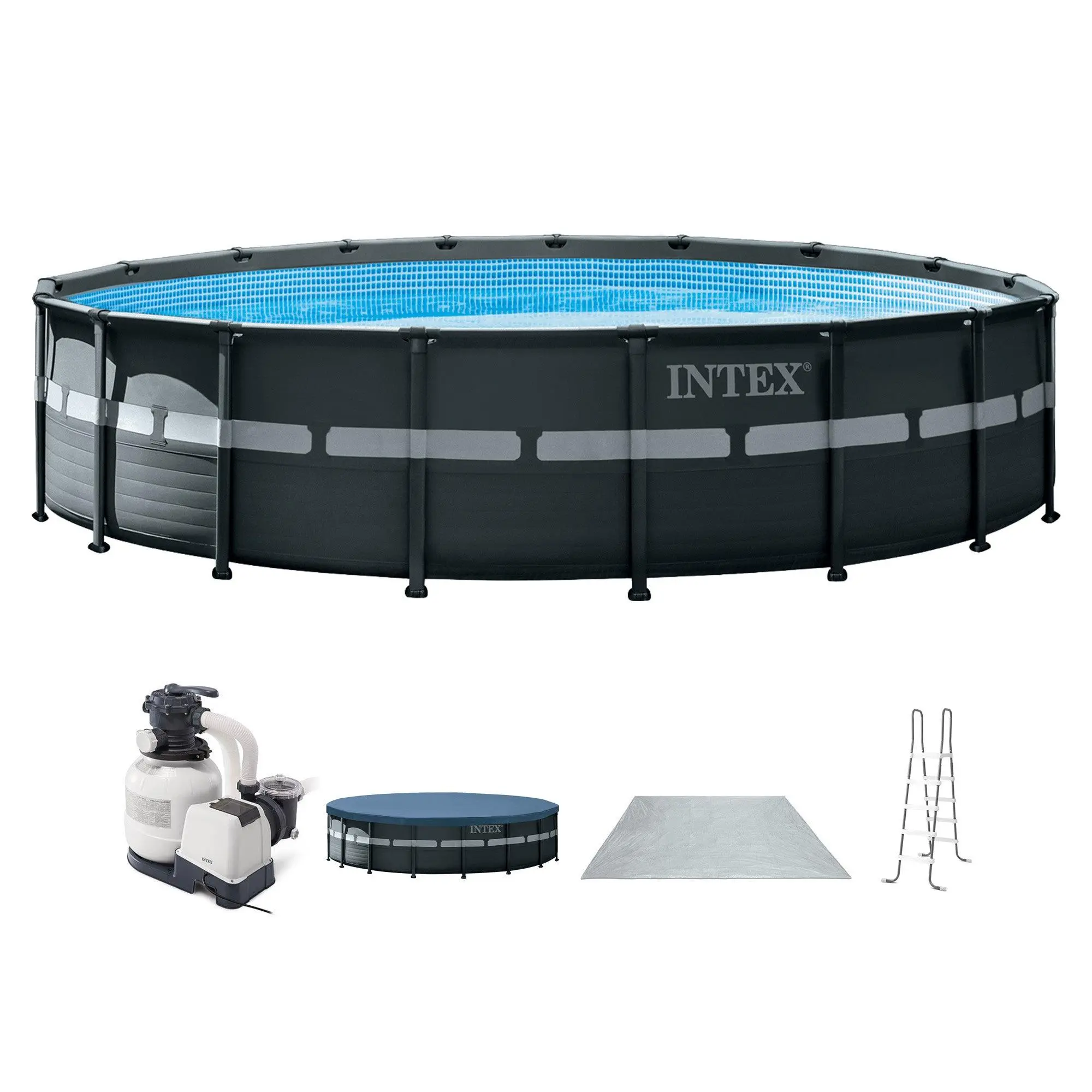 INTEX Ultra XTR 18ft x 52in Round Frame Above Ground Swimming Pool Set with Pump INTEX Ultra XTR 18ft x 52in Round Frame Above Ground Swimming Pool Set with Pump