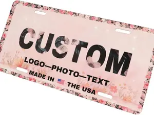 Custom Front Plate for Women Made in USA - Custom License Plates with Text, Photo, or Logo, Aluminum Custom Front Tag Auto Accessory for Garage, Bar, Club, Door Plates (6 x 12-inch)