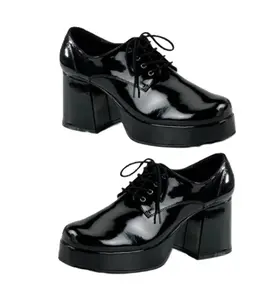 Black Disco Shoes - 1970s - Platform Oxford - Costume Accessories - 4 Sizes