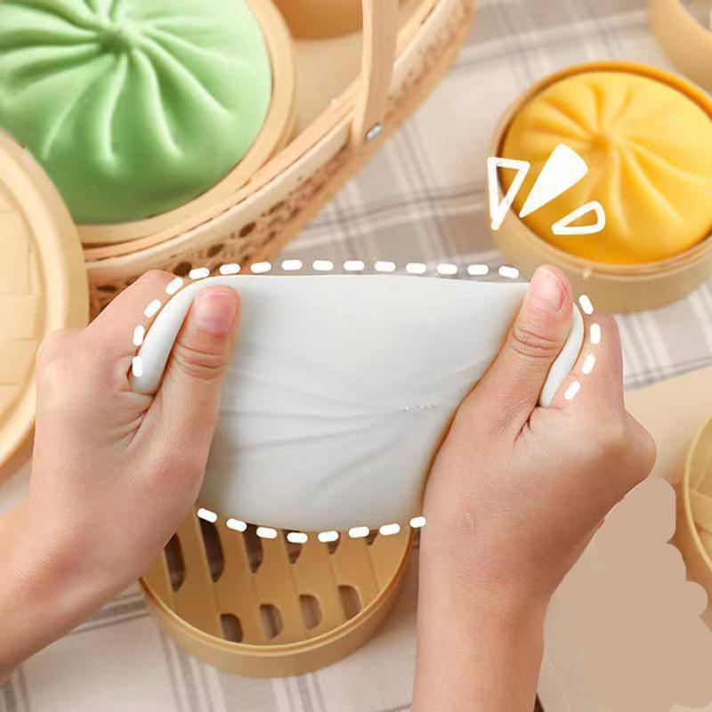 4 Pcs Dumpling Squishy Toy - Giant Glitter Squishy Dumpling Sensory Squeeze Toys, Cute Fidget Toys for Stress Relief, Large Rainbow Dumplings Squishies Toys for Adults & Kids