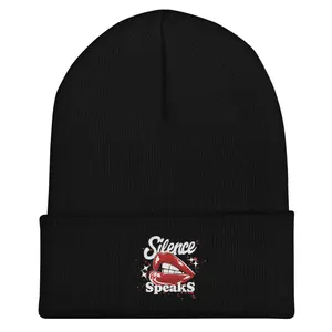 Silence Speaks Cuffed Beanie