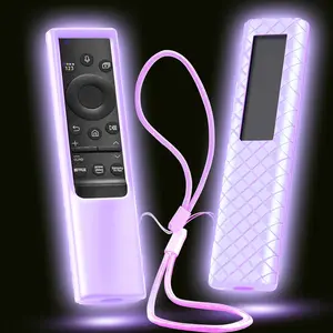 Cover for  Solar Remote, Case Compatible with   TV Remote Control Glow in The Dark Universal   Sleeve with Lanyard