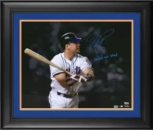 Mike Piazza New York Mets Framed Autographed 16" x 20" September 21, 2011 Home Run Spotlight Photograph with "United We Stand" Inscription - Fanatics Authentic Certified