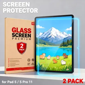 2-piece set suitable for Xiaomi Pad 6 6 Pro, Redmi Pad 5 5 Pro 11 "- Ultra high definition transparent, scratch resistant and wear-resistant, 9H hardness, full coverage