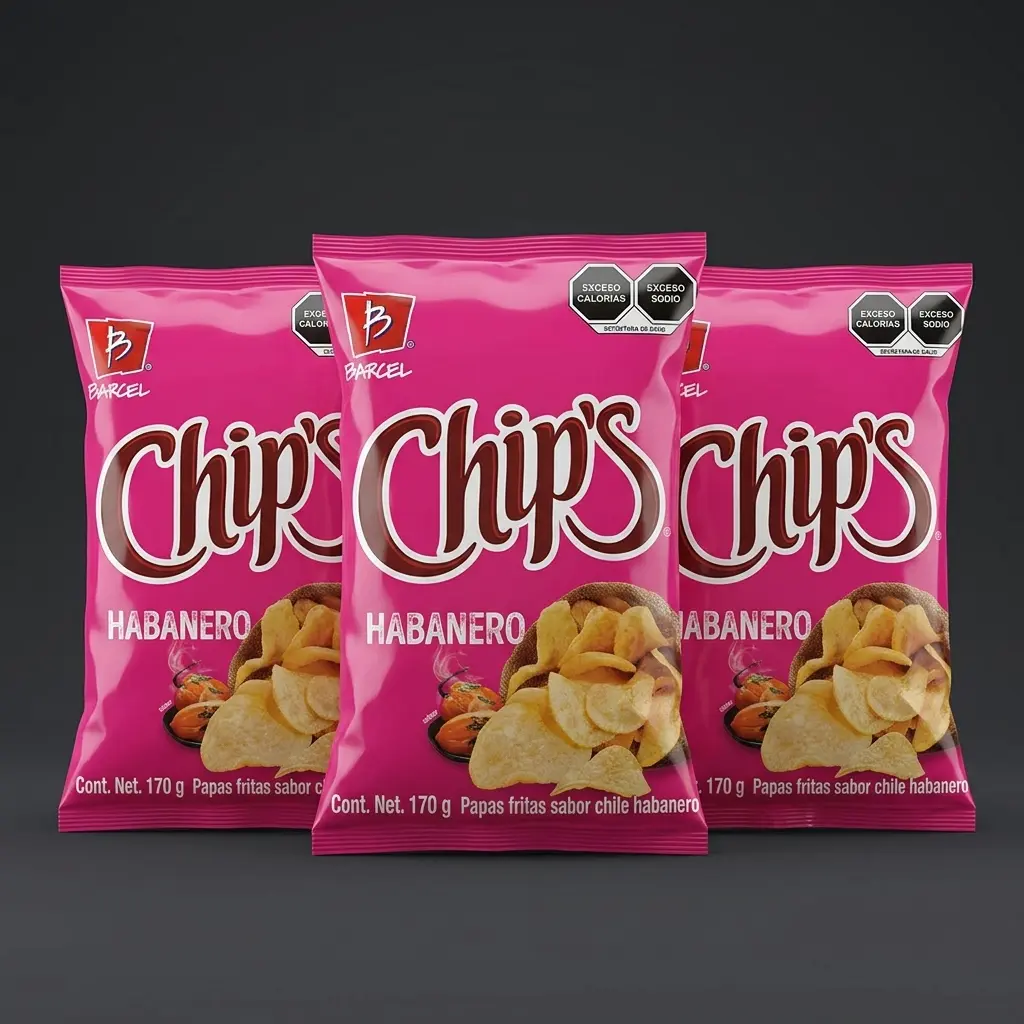 Habanero Flavored Crispy Chips, Spicy Snack, 170g