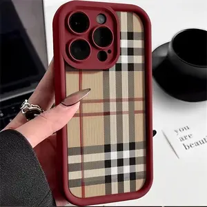 Simple lattice Mobile phone case shockproof mobile phone protective cover mobile phone accessories compatible with iPhone17 16 15 14 13 12 11 XS XR X Plus Pro Max