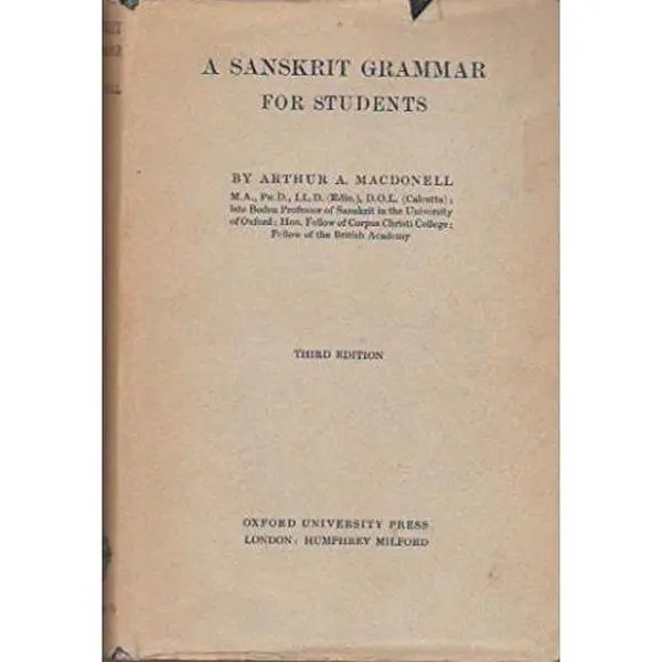 USED-A Sanskrit Grammar for Students by Arthur A. Macdonell (Hardcover)