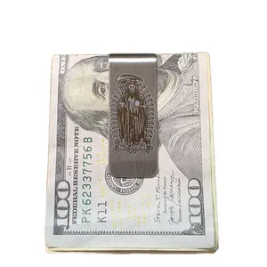 Santa Muerte Stainless Steel Money Clip