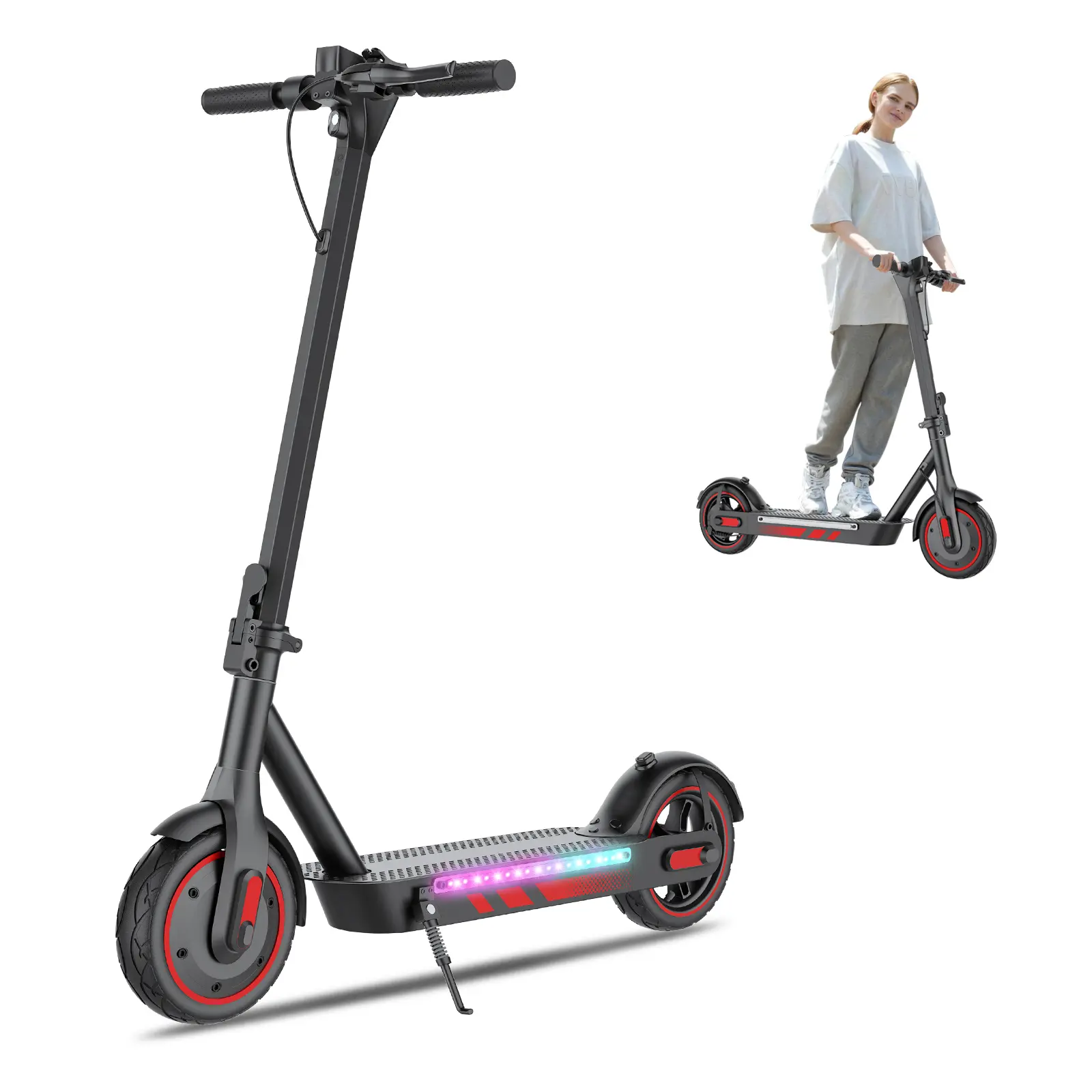 Electric Commuter Scooter for Adults 600W Motor 19MPH 19 Miles Range Foldable E Scooter App Control Fast Charging