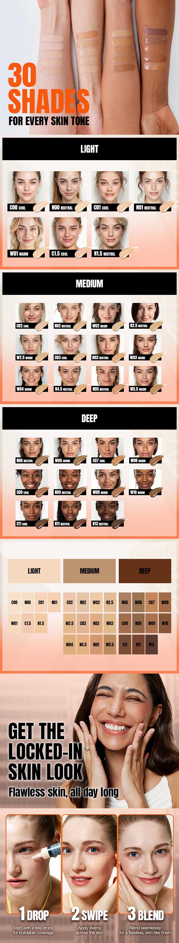 [TFIT OFFICIAL] Makeup Routine Base Set - 30g Sleek Fit Cover Foundation (62% Skincare Infused, Soft Matte Full Coverage), 30ml Delicate Silk Veil Art Primer (Poreless Blur, Sebum Control), 30 Shades