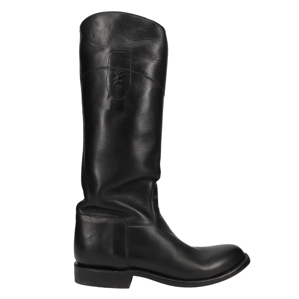Lucchese Womens Valentina Pull On Casual Boots Knee High Low Heel 1-2" - Black