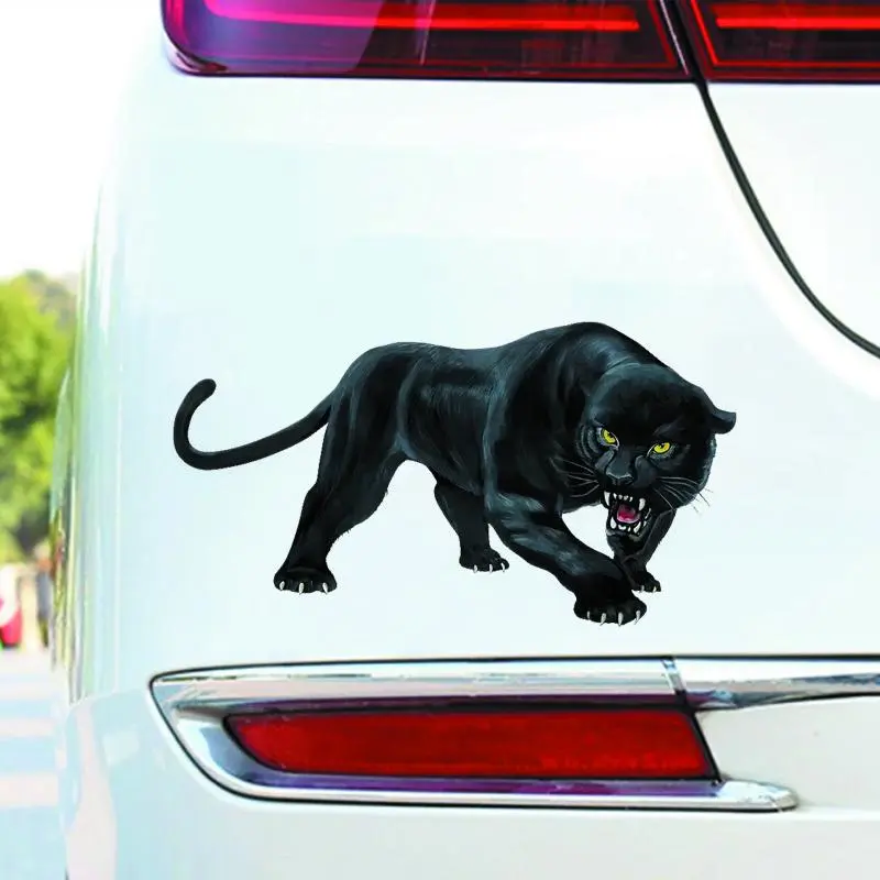 Car Sticker Animal Sticker Black Panther Roaring Colorful Funny Car Stickers And Decals Auto Styling Removable