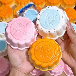 Kawaii Milk Pudding Squishy Soft Slow Rising Stress Relief Foam Toy Cute Anti Anxiety Sensory Gift for Office Home Collection