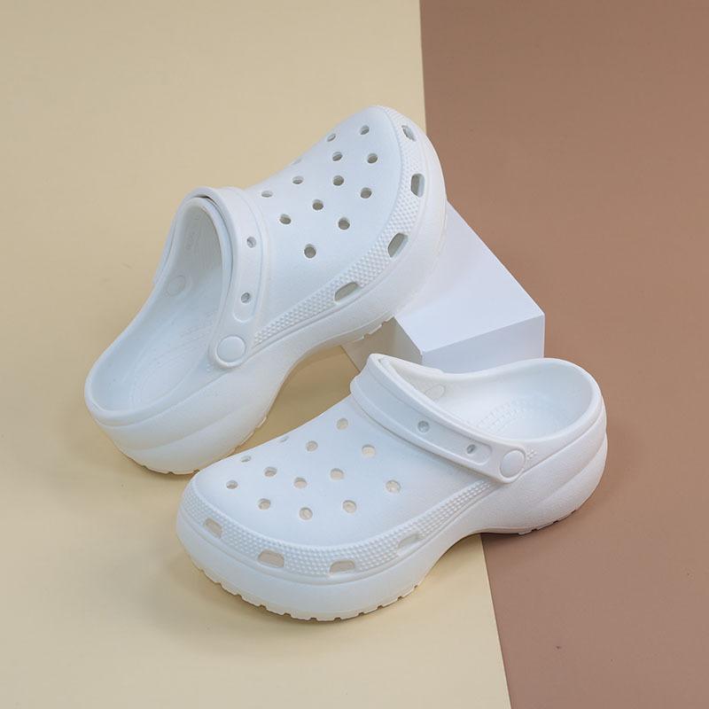 Women's Chunky Platform Hole Shoes - 4 Versatile Shades for Women, Ideal for All-Season Styling & DIY Charms