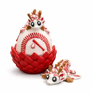 Baseball Dragon Egg Collectible – Mini Sports Desk Decor Gift for Baseball Fans, Unique Gift for Men and Boys