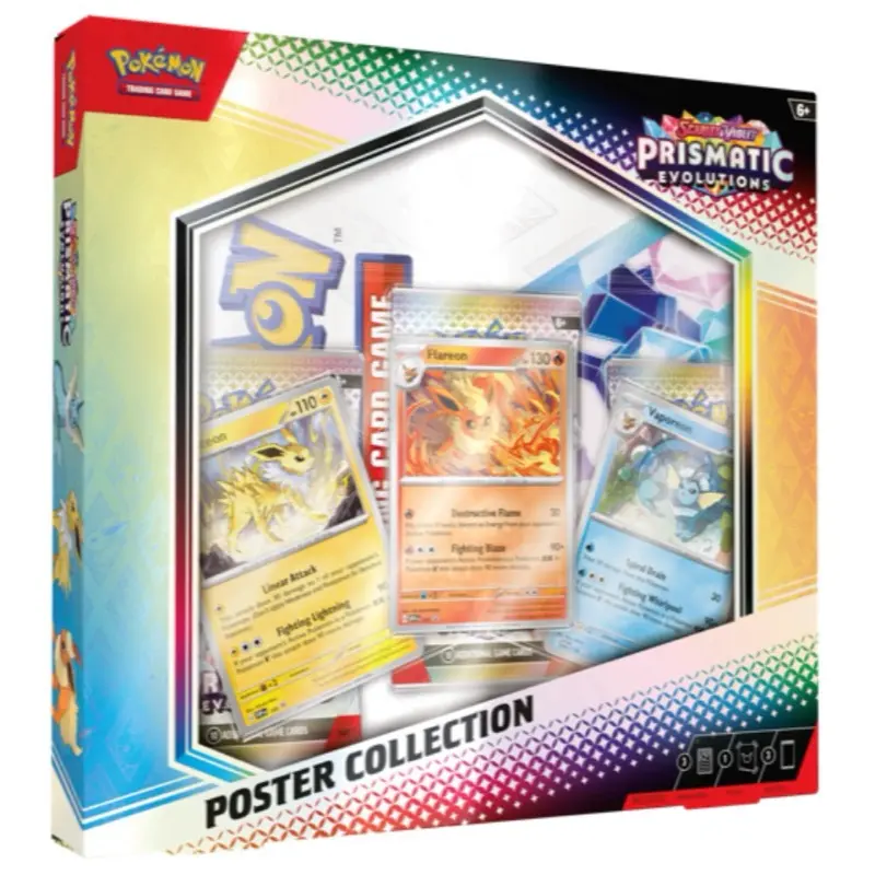 Pokmon TCG: Scarlet & Violet - Prismatic Evolutions Poster Collection with 3 Foil Promo Cards & 1 Poster Featuring Eevee Evolutions - TikTok Shop Pokmon TCG: Scarlet & Violet - Prismatic Evolutions Poster Collection with 3 Foil Promo Cards & 1 Poster Featuring Eevee Evolutions - TikTok Shop