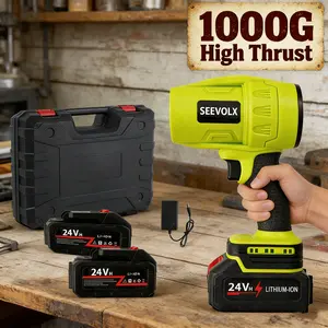 SEEVOLX Jet Dry Cordless Turbo Jet Blower 680W Pure Copper Motor 1000G High Thrust 3x Faster Than Air Compressor for Car Drying & Garden Cleaning