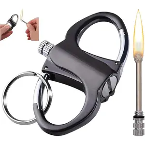 Permanent Match Infinity Lighter, Reusable Waterproof Flint Fire Starter with Keychain