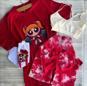 [Only T-shirt] Cute #Powerpuff Blossom Girls Gym Shirt, Family Matching T Shirt, Girl Power Tee, Hero Outfit, Cartoon Character Gift, #Powerpuff Girls Merchandise