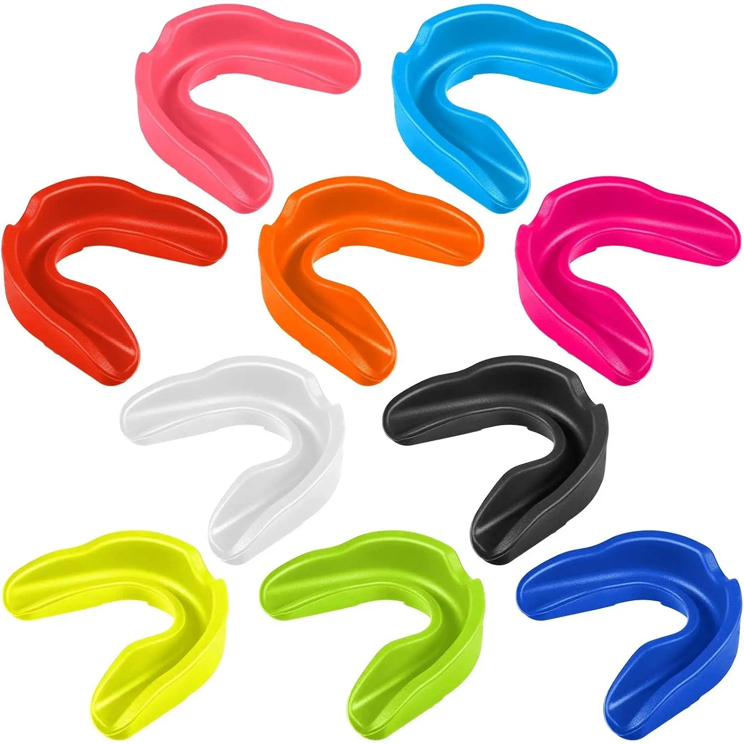 Athletic Mouth Guard 10 Pack, Silicone Tooth Armor with Gel-Lined Dual Layer, Reusable for Boxing, Football, and Contact Sports, Boxing Equipment, Soccer