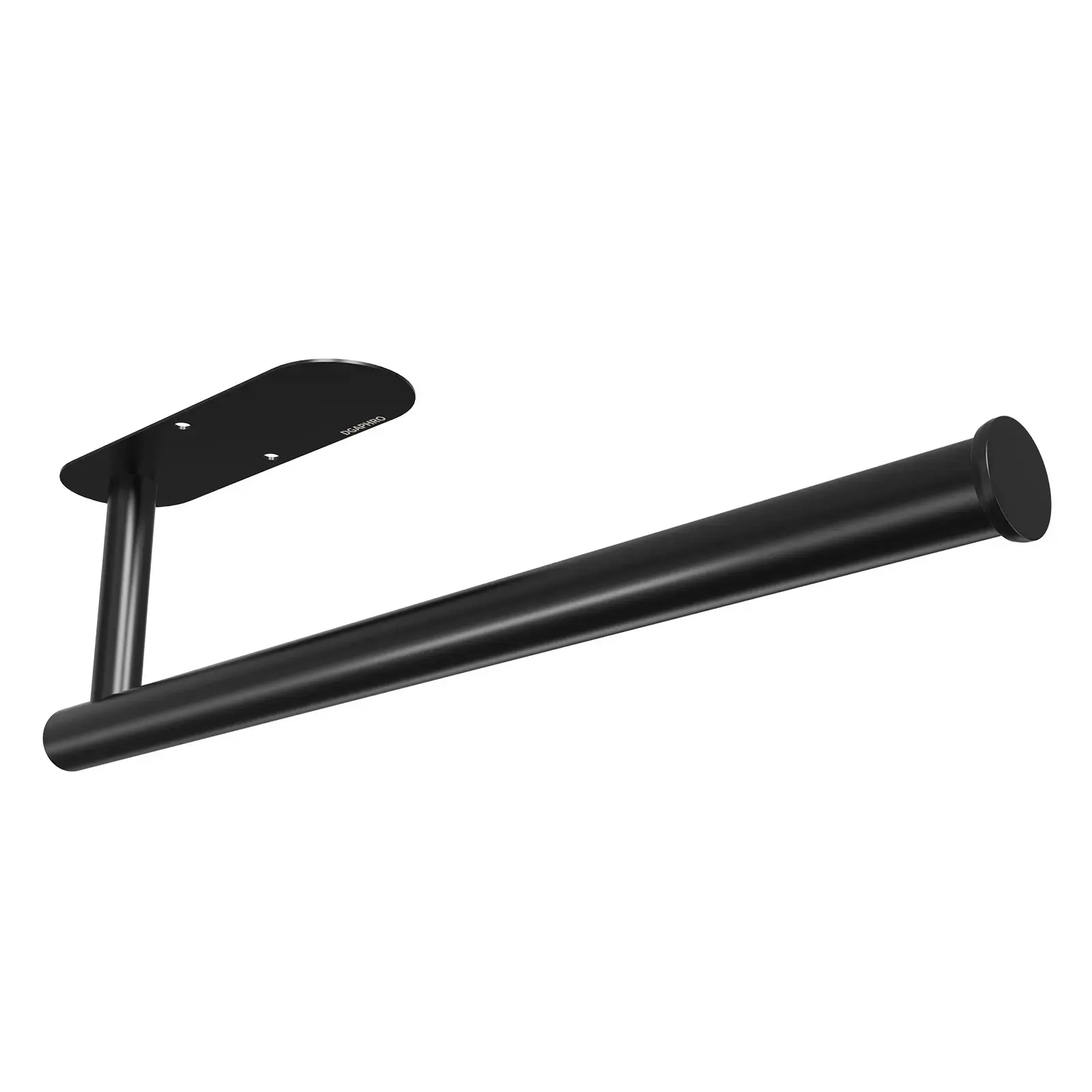 4-in-1 Self-Adhesive No-Drill Wall Mount Holder - Durable Black Stainless Steel Tissue Holder, Rust-Proof Hanging Organizer with Fishcloud Design for Kitchen/Bath (Towel, Paper Towel, Plastic Wrap, Pantry Utensil)