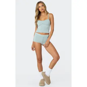 Edikted Women's Maelle Pointelle Micro Shorts