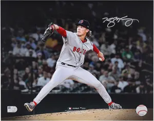 Connelly Early Boston Red Sox Autographed 11" x 14" Pitching in MLB Debut Photograph - Fanatics Authentic Certified