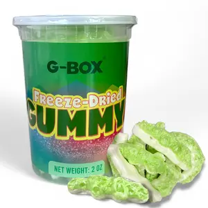 G-BOX Freeze Dried Crocodiles Gummy Candy in Air-tight Sealed Container 2oz Freeze Dried Gummy Crocodiles Candy