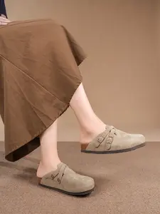 Men's Women's Birk Sandals, Fashion Buckle Design, Leather Material, Comfortable Casual Summer Walking Shoes, Perfect for Daily Wear