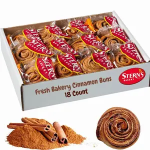 Cinnamon Buns Breakfast Pastry | 18 Pastries Individually Wrapped | Cinnamon Rolls Snack Cakes | Coffee Snacks | On the Go Snacks for Kids & Adults | Holiday, Birthdays, Parties | Stern’s Bakery