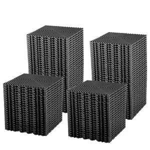 100 Pack Interlocking Floor Tiles, 12"X12" Soft PVC Non-Slip Mats with Drainage Holes, Modular Cushion Flooring for Kitchen Bathroom Patio Pool Deck Garage Gym, Waterproof Easy to Clean, Black