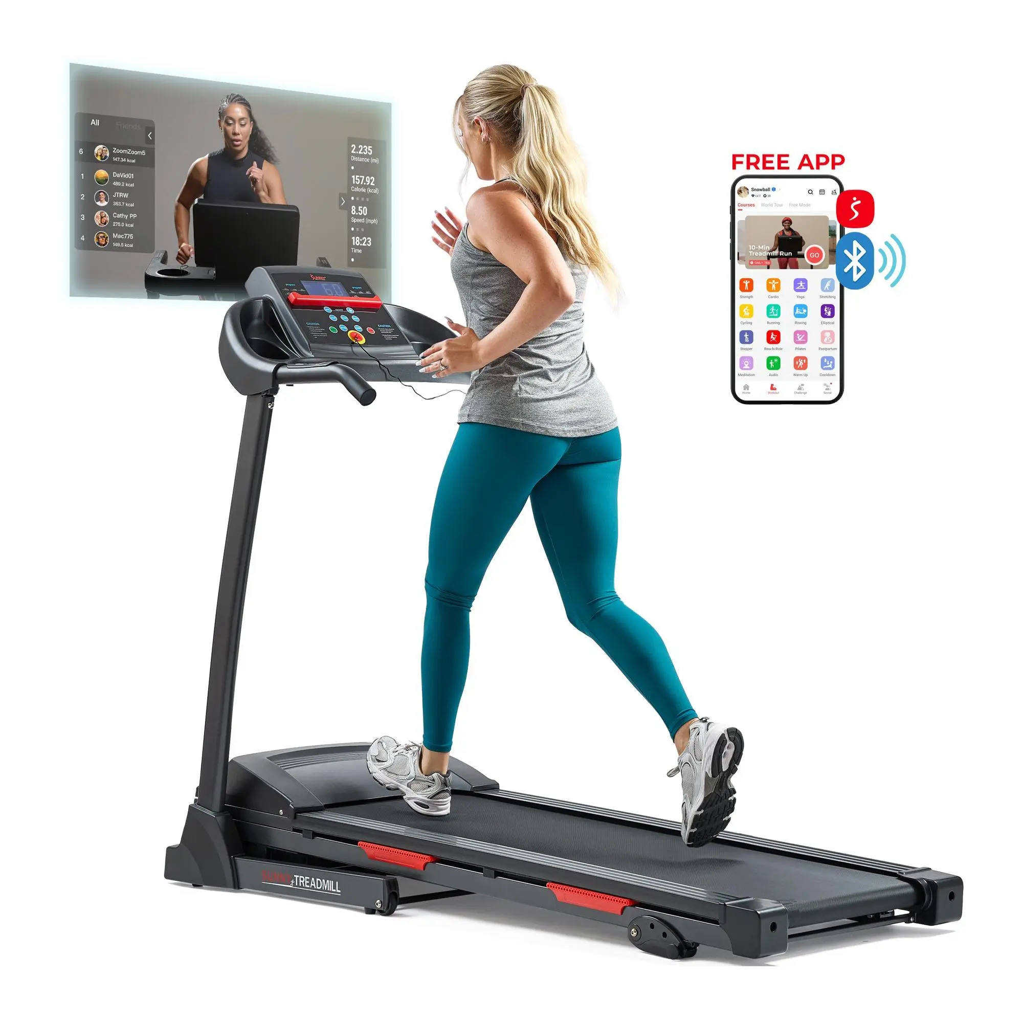 Sunny Manual Incline SMART Treadmill Sunny Manual Incline SMART Treadmill