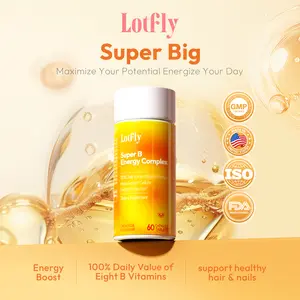 Super Big - LOTFLY Super B Complex | 9-in-1 B Vitamins & Taurine Blend for Energy, Fitness, Healthcare & Dietary Aid
