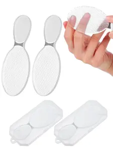 LMMAKE Nano-Glass Foot File with Dual-Action Sides for Callus Removal & Pedicure Ergonomic Design Transparent Manicure Nail Care 5.2cm x 12.9cm Portable Storage Box Included