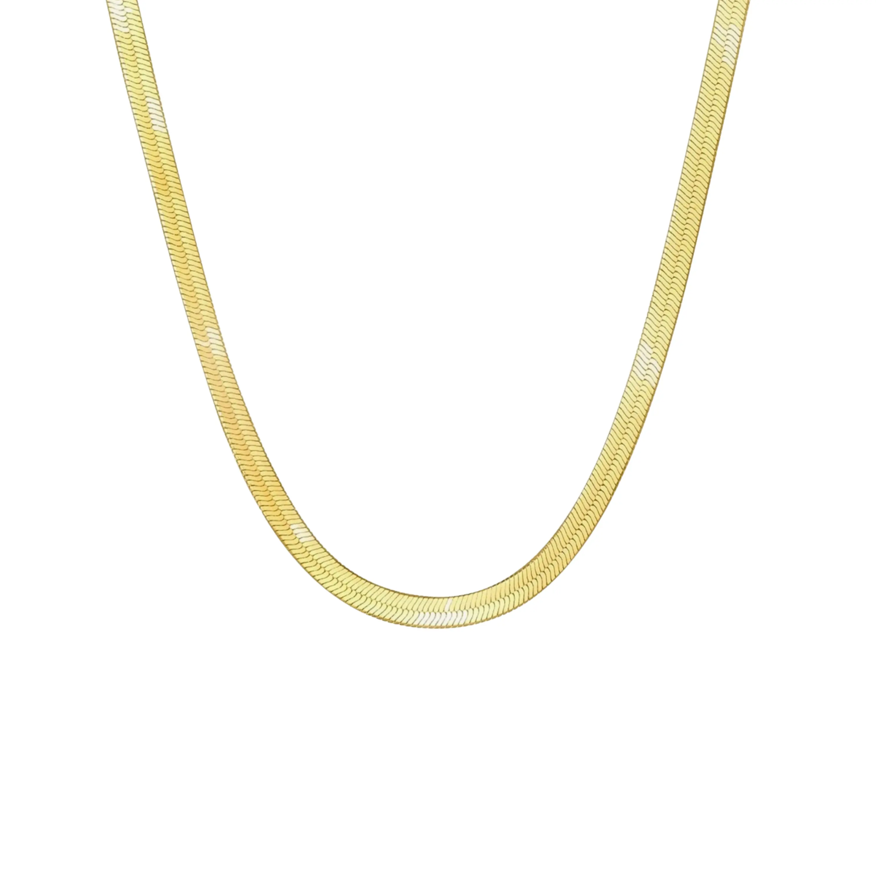 Gold Herringbone Necklace