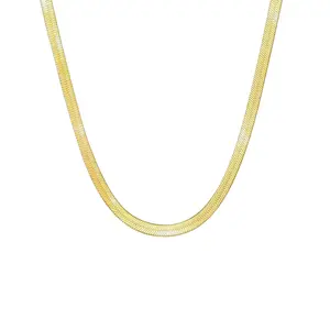 Gold Herringbone Necklace