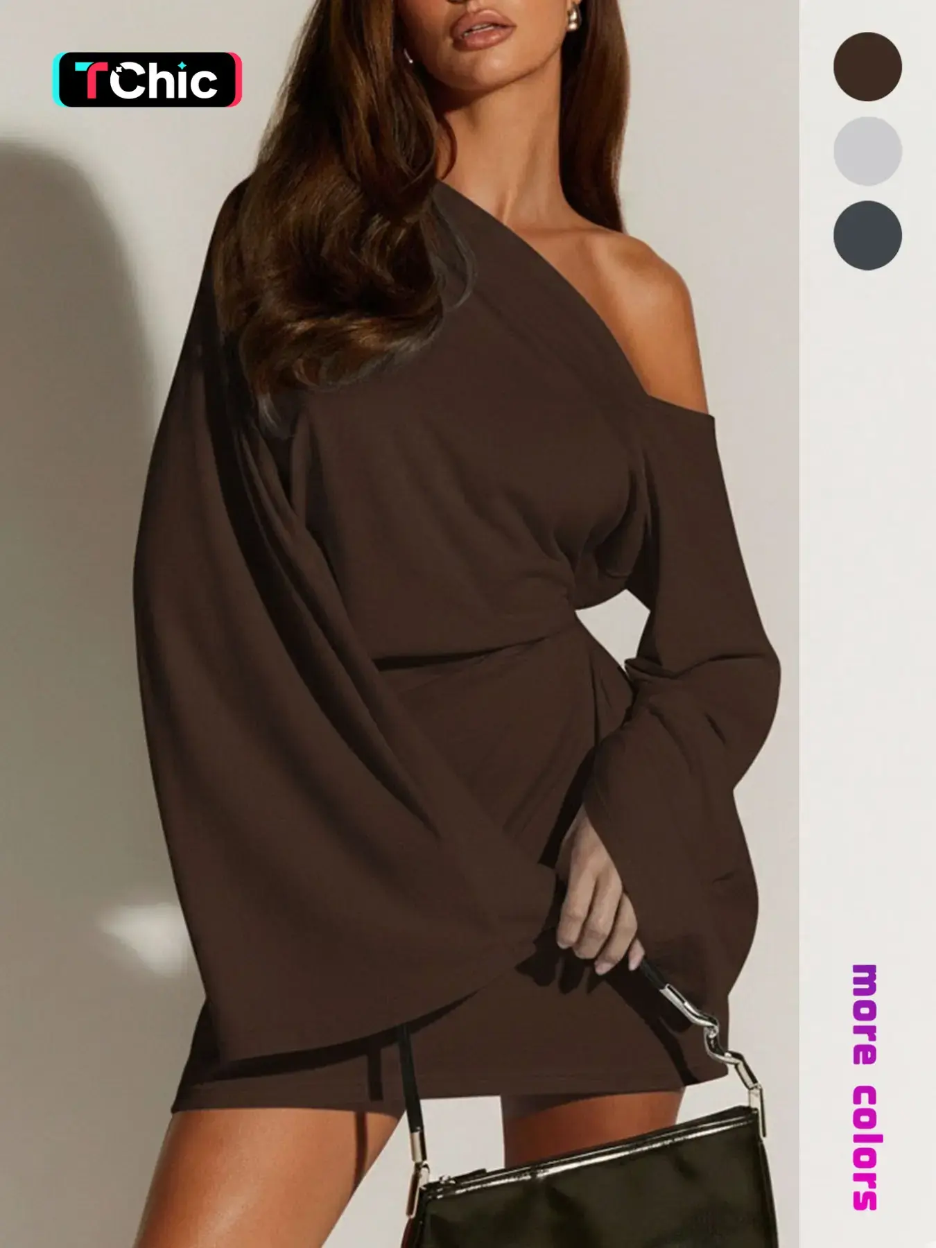slim fit dress slacks Mixed Media Fit and Flare Sweater Dress  English Factory