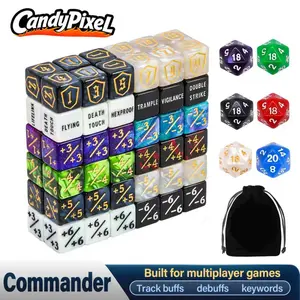 Premium Acrylic MTG Dice Set 78 Pieces with Life Counter & Keywords for Magic The Gathering Cards Gaming Accessories Durable