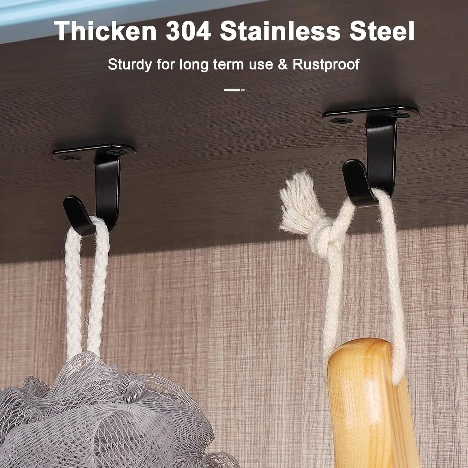 Stainless Steel Screw Mounted Ceiling Hooks, Under-Shelf Towel/Robe Clothes Hook Heavy Duty Coat Hanger for Bathroom Kitchen Cabinet Garage, 10 Pack (Matte Black) Waterproof Narrow Locker with Wheels
