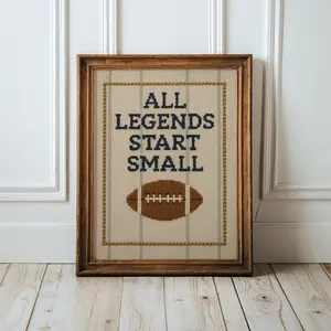 [Sale Off Up To 50%] [Unframe] All Legends Start Small Poster, Vintage Sports Nursery Wall Art