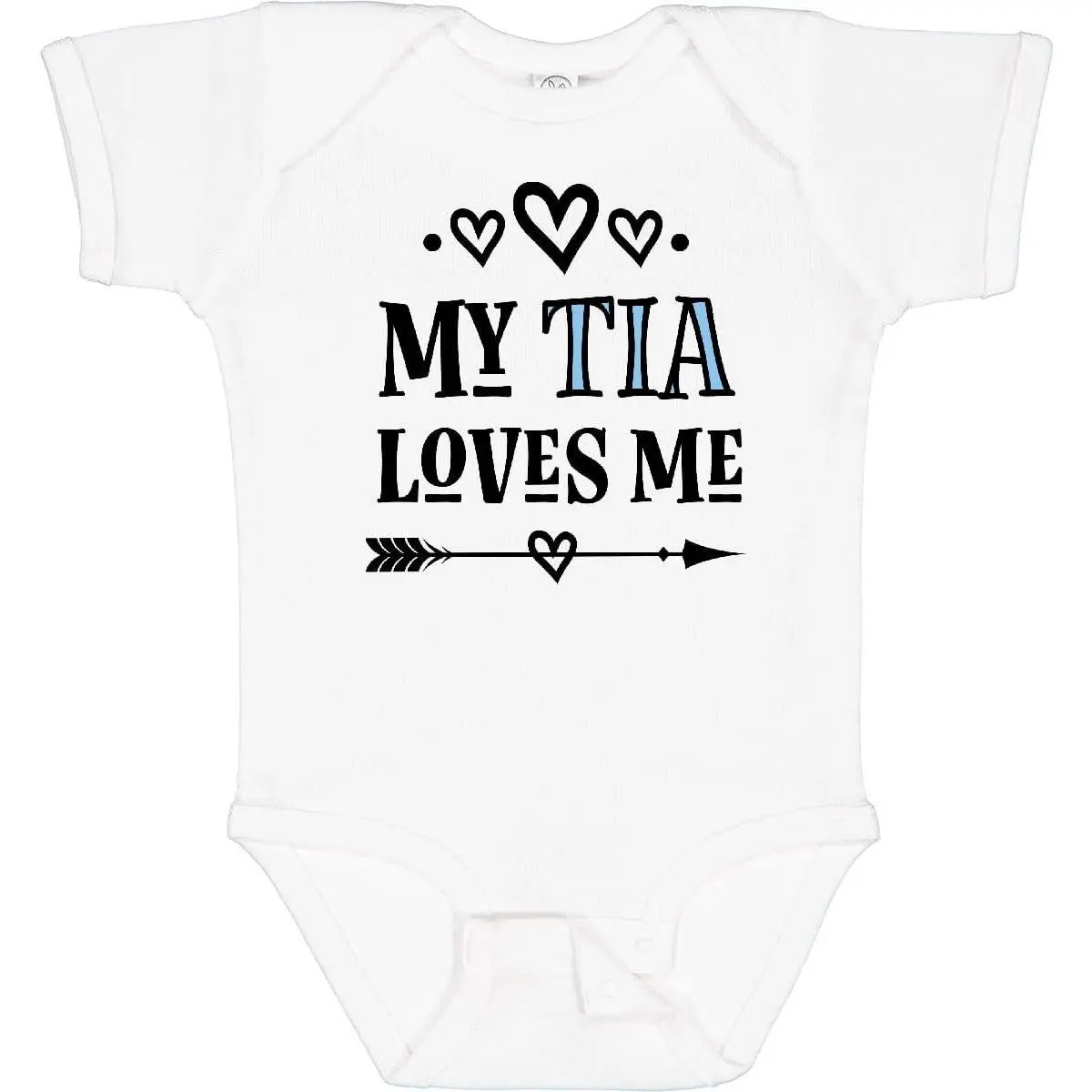 Baby Boys Clothing Infant "My Tia Loves Me" Graphic Bodysuit - 100% Washable Cotton, Short Sleeve, Fitted, Snap Button Closure for Easy Diaper Changes