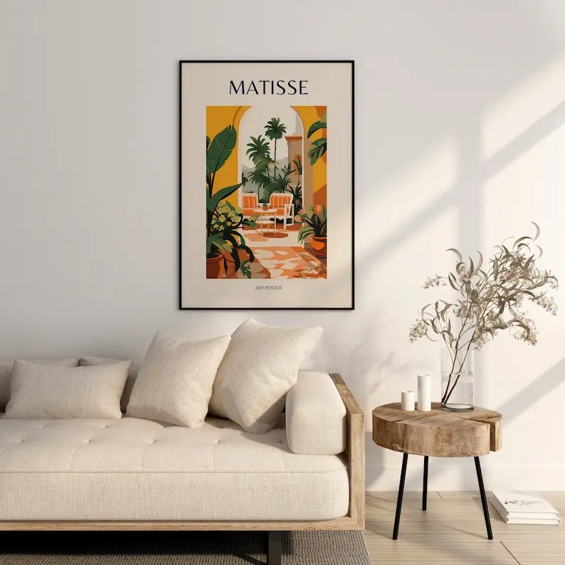 Henri Matisse Print - Modern Gallery Exhibition Art, Aesthetic Matisse Poster, Minimalist Floral Wall Art, Colorful Classic Art Home Decor