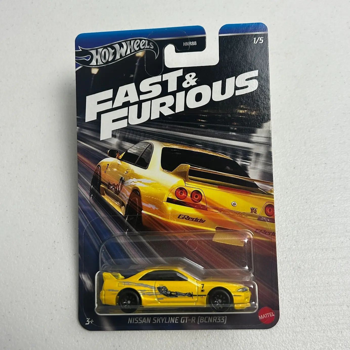 Hot Wheels 1:64 Fast & Furious Nissan Skyline GT-R (BCNR33) Yellow