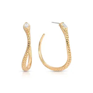 Ettika Serpentina Hoops - Classic Hoop Design with Smooth Finish