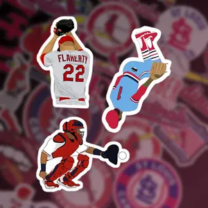 31 PCS American Baseball Stickers for Water Bottle, Laptop, Bicycle, Computer, Motorcycle, Travel Case – Waterproof Vinyl Decals for Kids, Teens, Adults, Scrapbook, Helmet, Luggage – 2-2.5 Inches