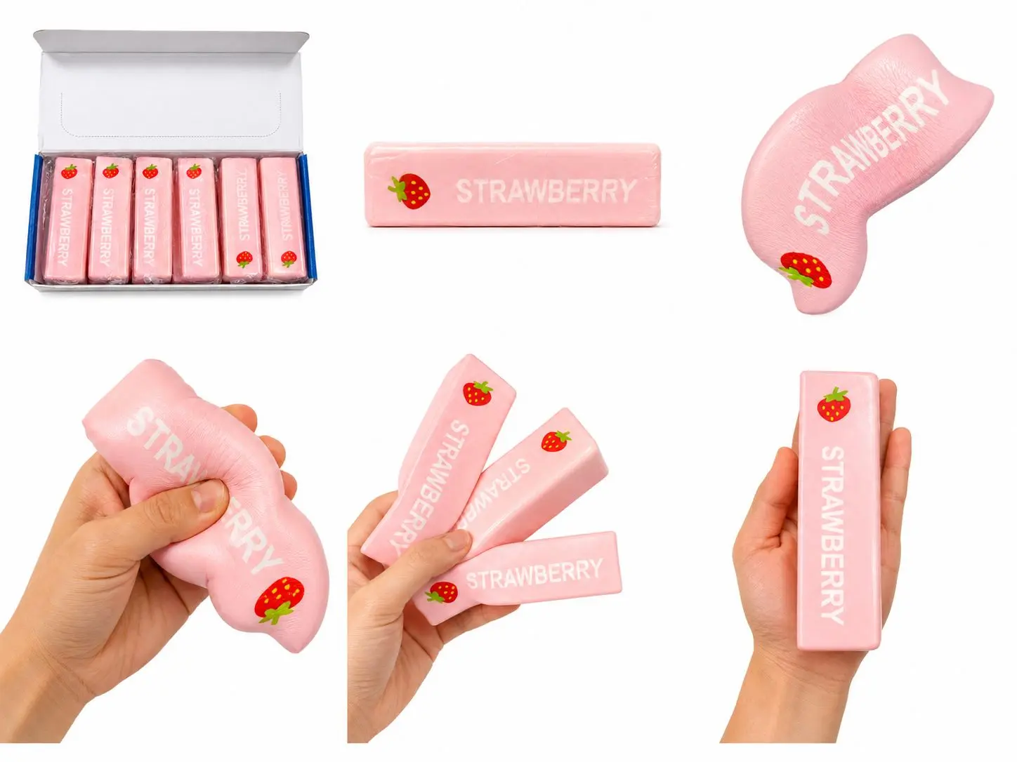 SINGLE PIECE BUTTER STRAWBERRY SCENTED SQUISHY FOR KIDS & ADULTS