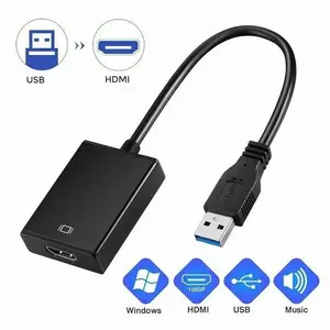 USB to HDMI Adapter for Monitor Windows 11/10 / 8, HDMI USB Converter for Laptop Mac MacBook pro, USB 3.0 USB 2.0 HDMI Cable Multiple Monitors for Desktop PC TV