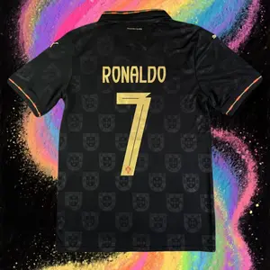 2026 Portugal No. 7 Ronaldo Black Special Edition Short-Sleeve Soccer Jersey